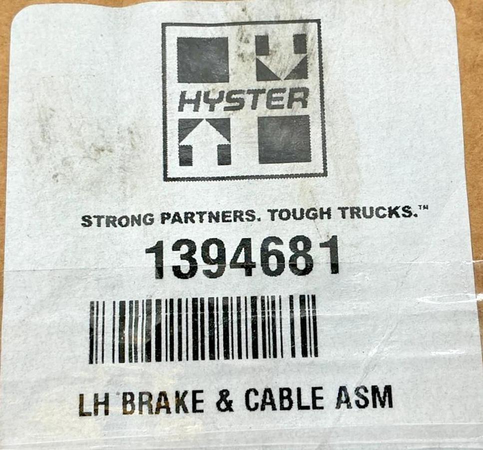 New Hyster 1394681 Lh Brake & Cable Asm Left Hand Brake & Cable Assembly