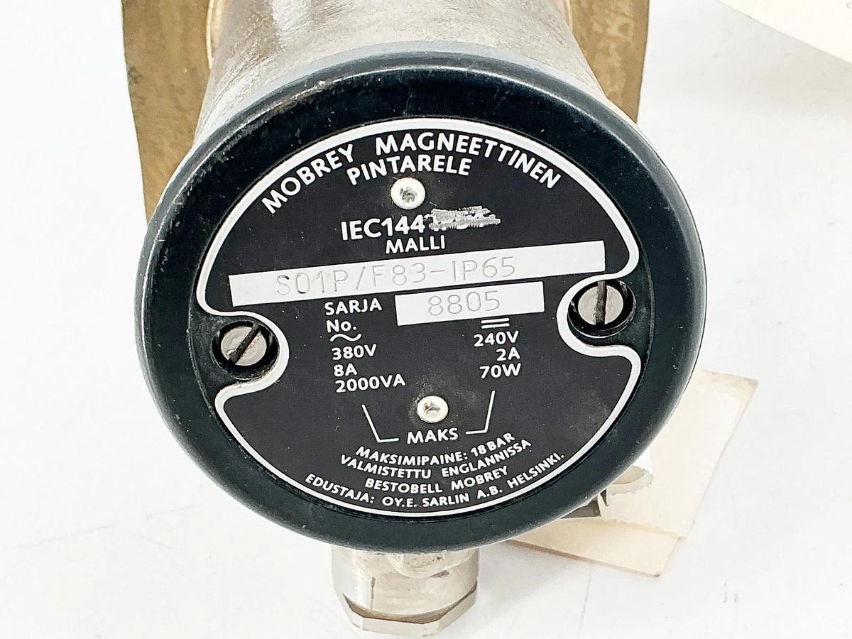Used Mobrey Magneettinen S01P/F83-IP65 Float Level Switch 380V 8A 2000VA 70W 18Bar