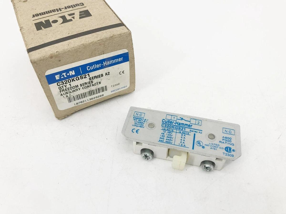 New Eaton Cutler Hammer C320KGS21 Auxiliary Contact 1NC Series A2