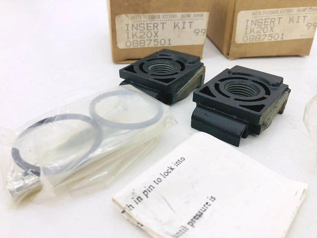 Used Lot of 2 New Parker Watts Fluidair IK20X End Insert Kit 3/8"Npt