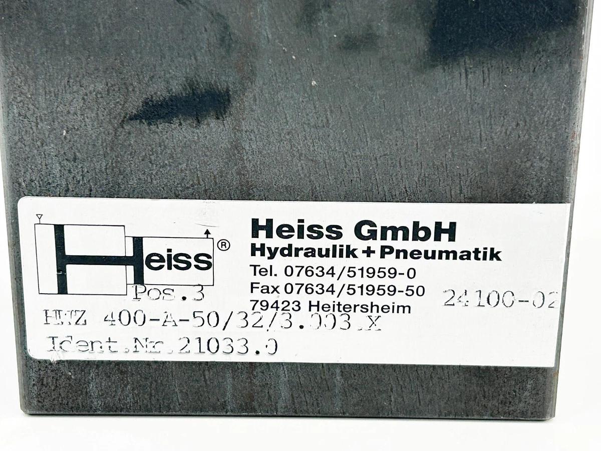 New Heiss HWZ 400-A-50/32/3.003.X Hydraulic Cube Cylinder