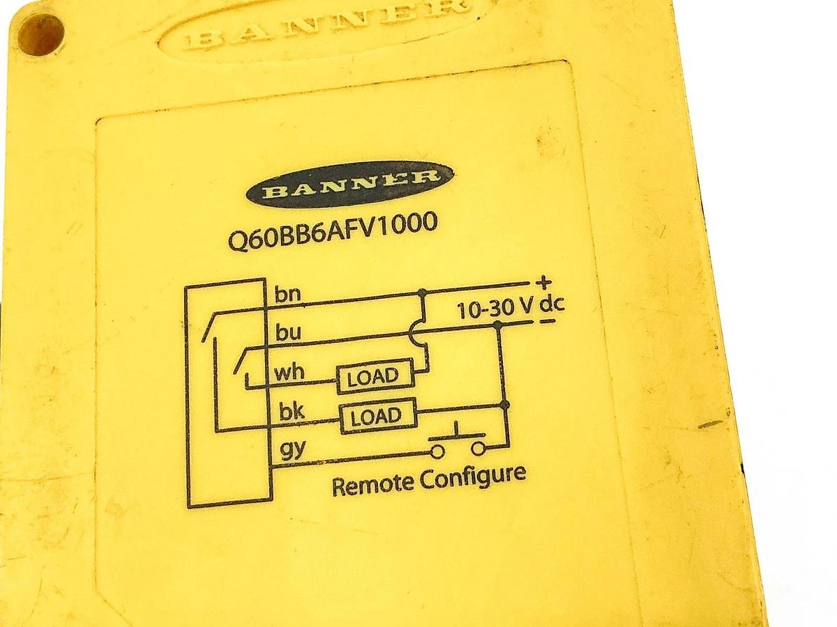 Used Banner Engineering Q60BB6AFV1000 Photoelectric Sensor 10-30VDC 0339A