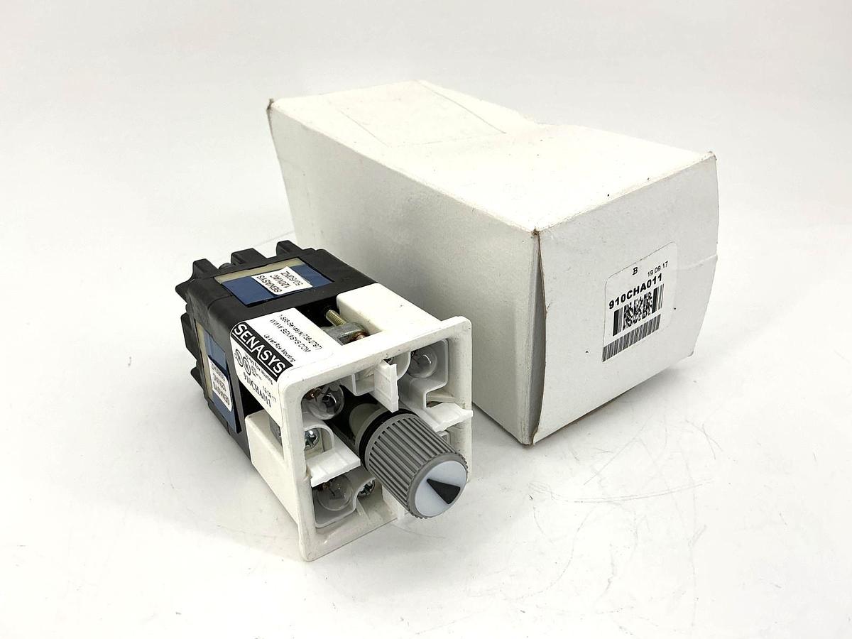 New Senasys 910CHA011 Illuminated Selector Switch 4-Pos Coil: 120VAC 50/60HZ