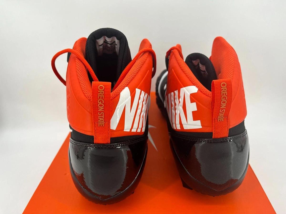 Nike Force Savage Pro SMU P Black/White/Orange Size 16 OSU Beavers Cleats