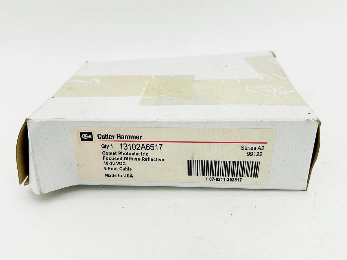 New Cutler Hammer 13102A6517 Diffuse Reflective Sensor 250MA 10-30VDC 6' Cable