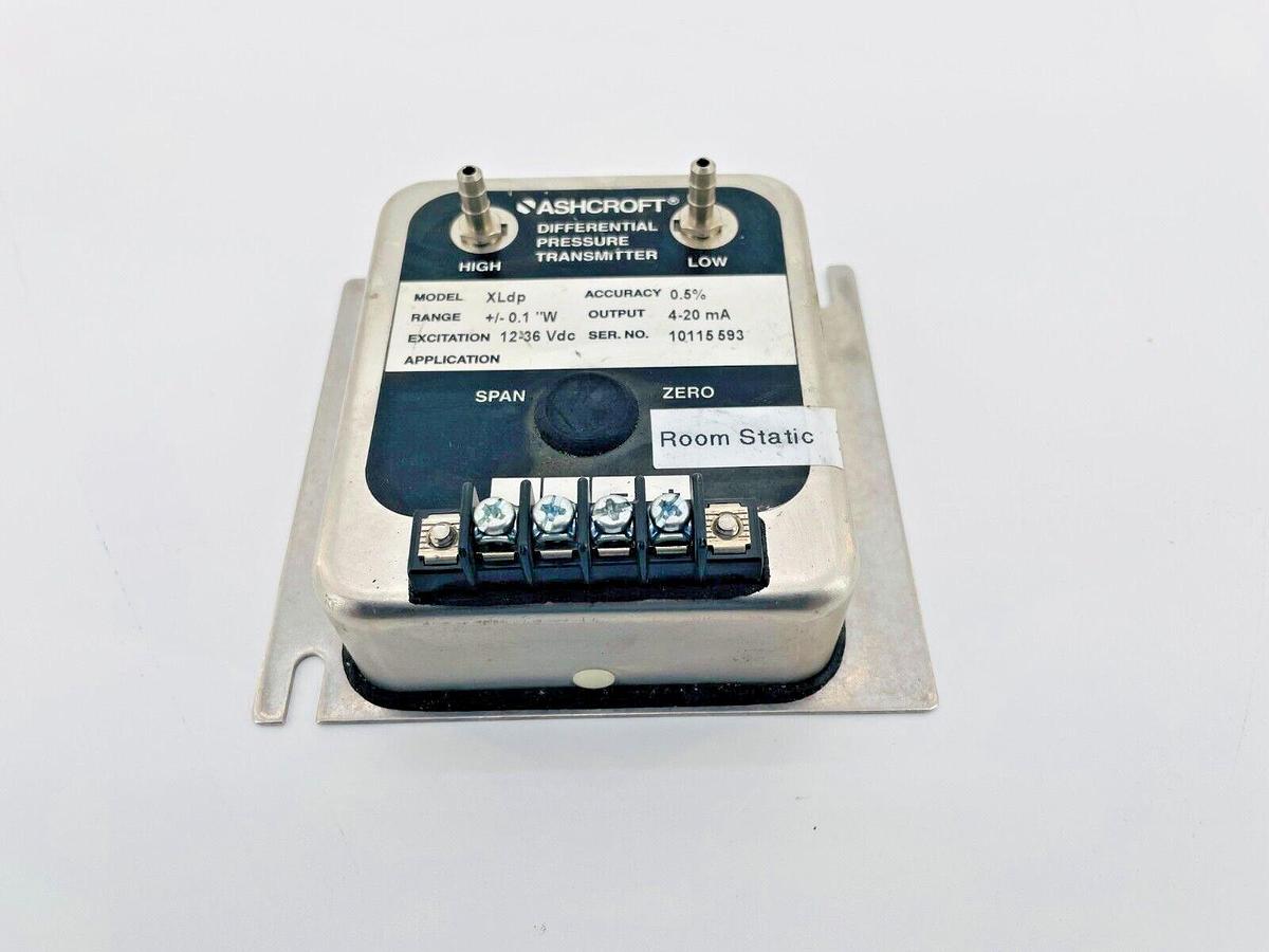 Used Ashcroft XLDP Differential Pressure Transmitter 0.5% +-0.1W 4-20mA 12-36Vdc
