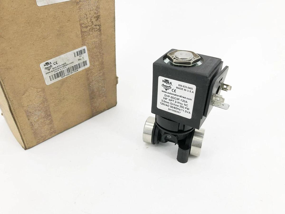 New Nitra DVP-2DC3F-120A Solenoid Valve 2-Way 3/8" NPT 120VAC