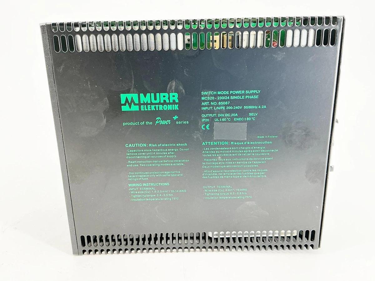 New Murr Elektronic 85087FL Power Module 230/24V 50/60Hz 1PH 4.2A 78213-1.02