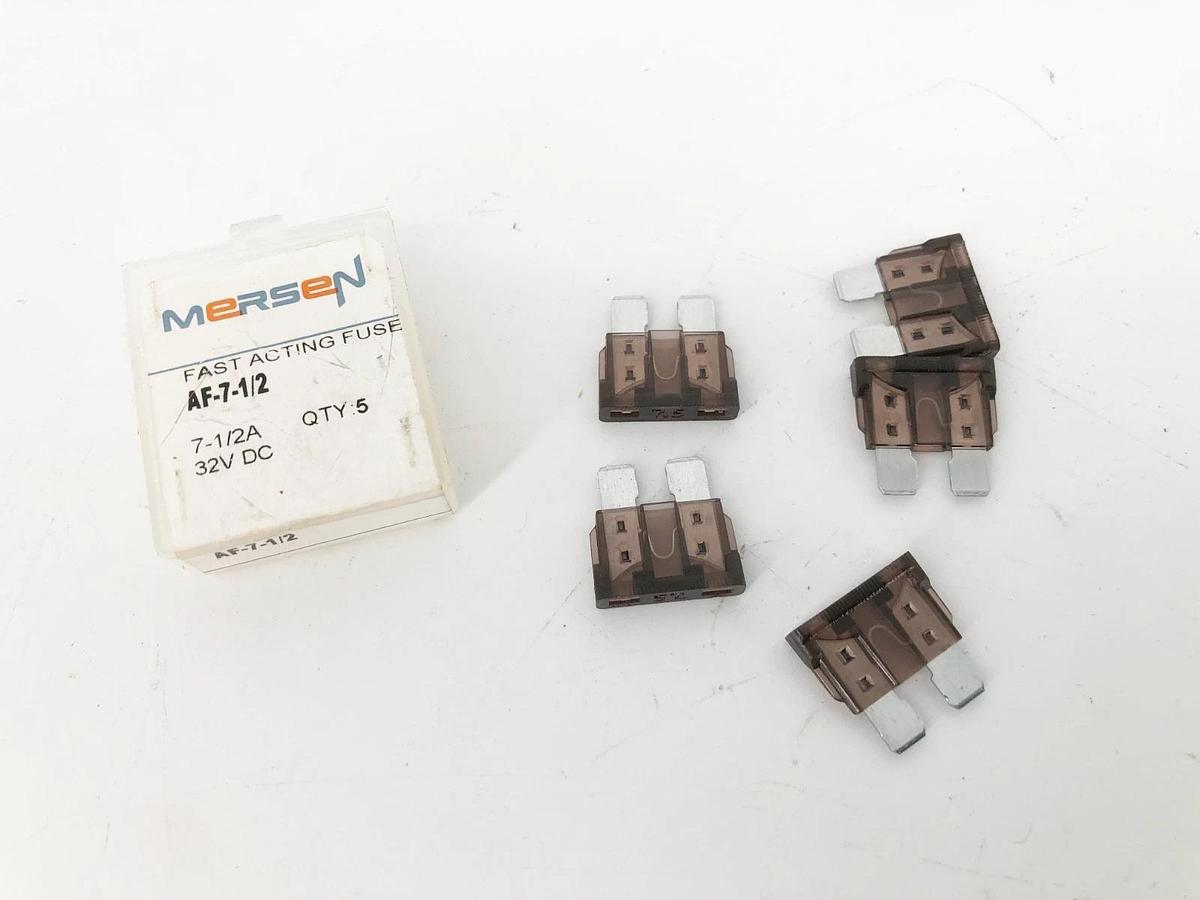 Lot of 15 New Mersen AF-7-1/2 Automotive Fuses 7-1/2A 32VDC