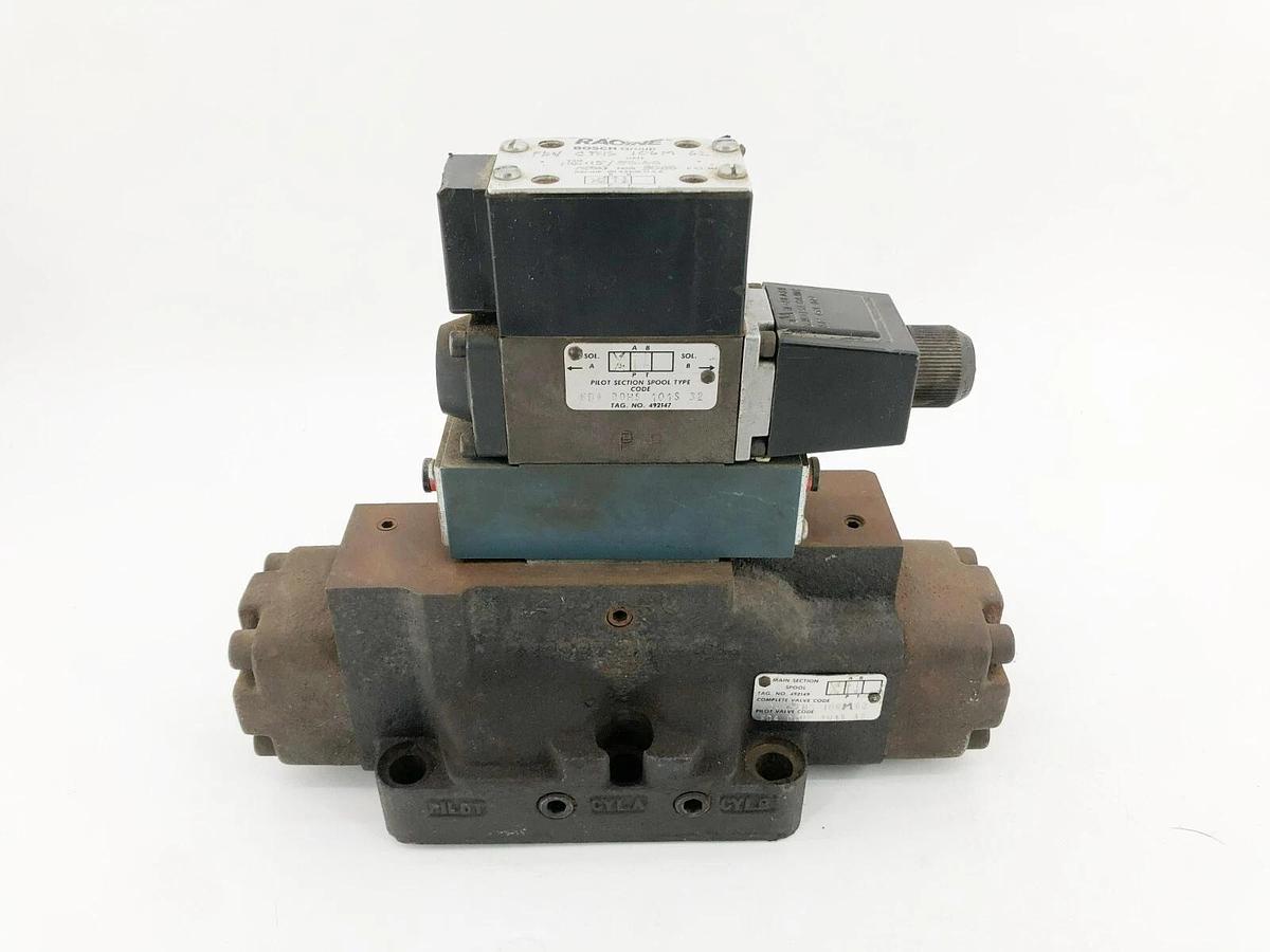 Used Bosch Racine FD4-CTHS-106M-62 Hydraulic Solenoid Valve 110/115V 3000psi Max