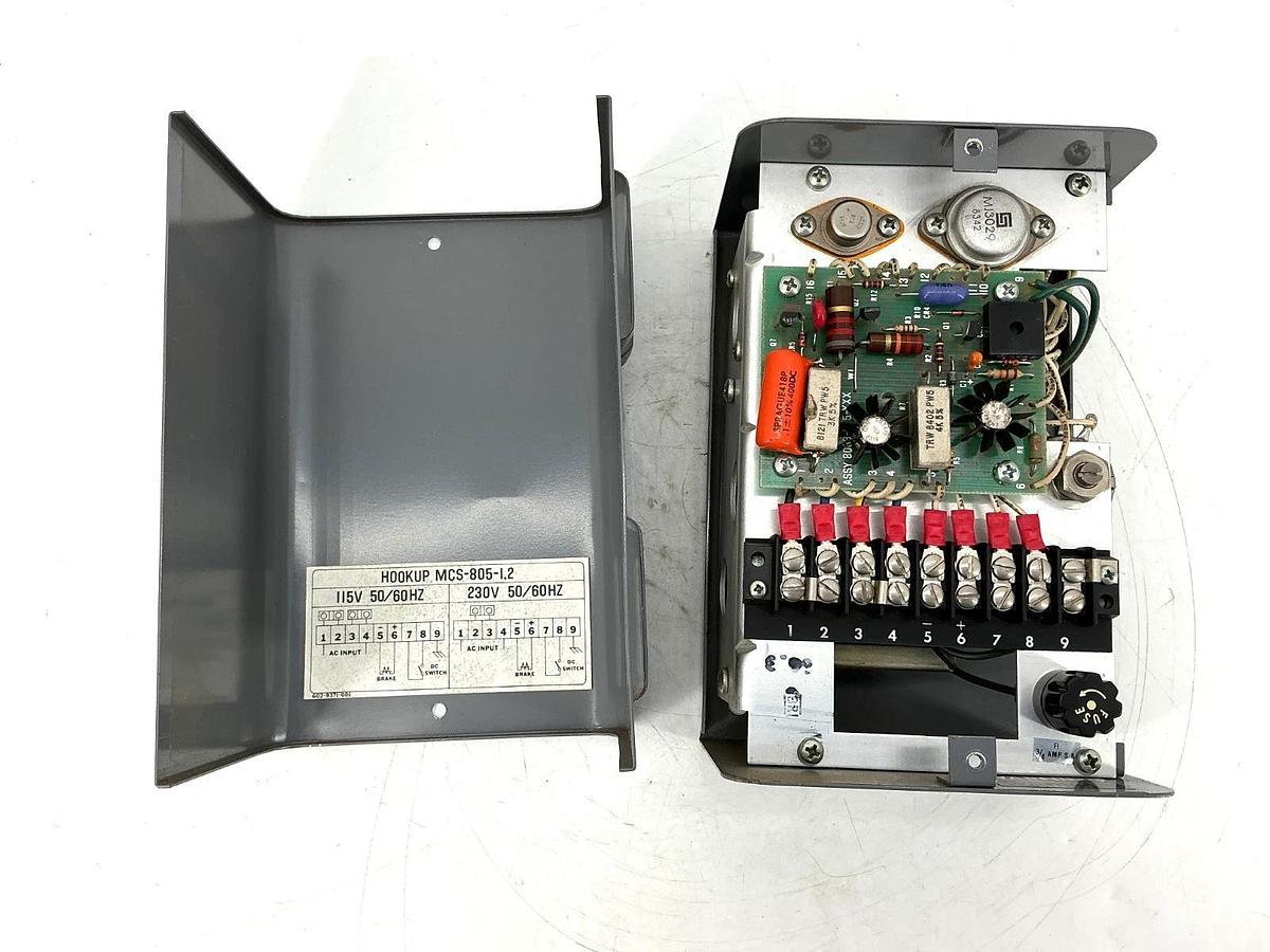 Used Warner Electric MCS-805-2 Power Supply 0.4A 115-230VAC 50VA 50/60HZ