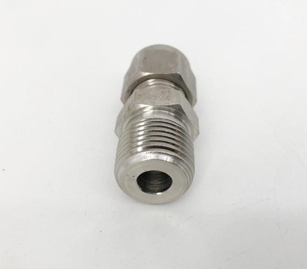 Lot of 6 New Parker PMI PC-3/8 Hex Fittings 316 Stainless Steel - No Box