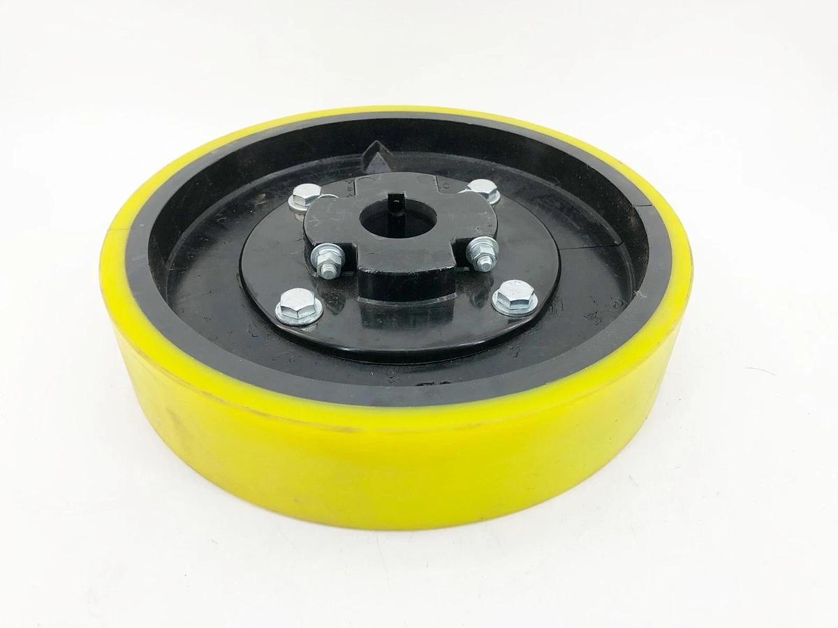 New Diversified Plastics Inc. Polyurethane Wheel 14" OD 2" Bore 3" Width Yellow