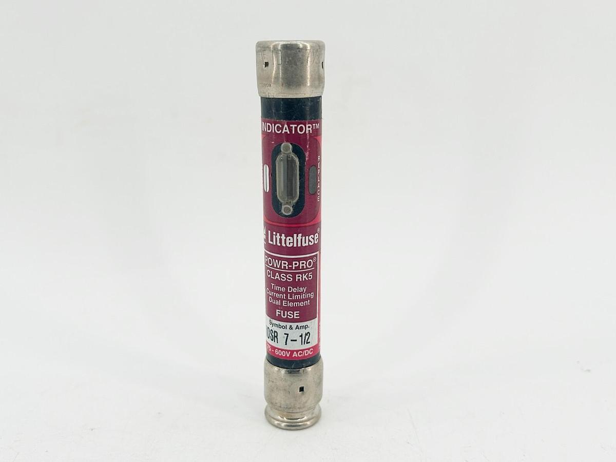 New Littelfuse IDSR-7-1/2 Time Delay Duel Element Fuse 7.5A 600V Class RK5