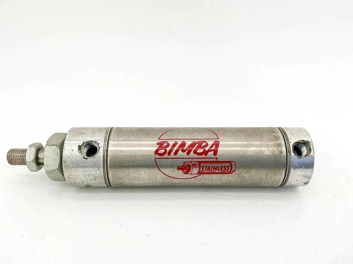 Used Bimba 173-DX Pneumatic Cylinder 1-1/2" Bore 4" Stroke Stainless Steel
