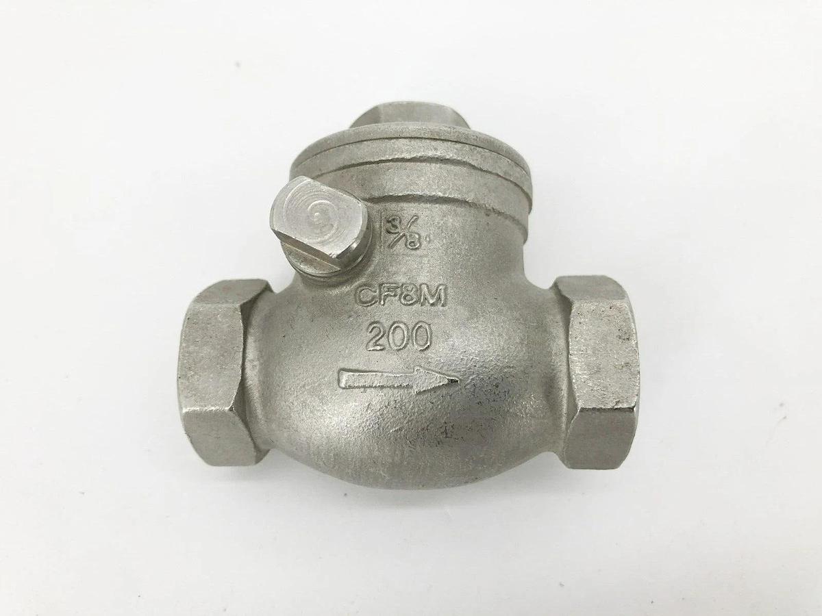 New FNW FNW16B200C Stainless Steel Check Valve 3/8" 200 WOG CF8M