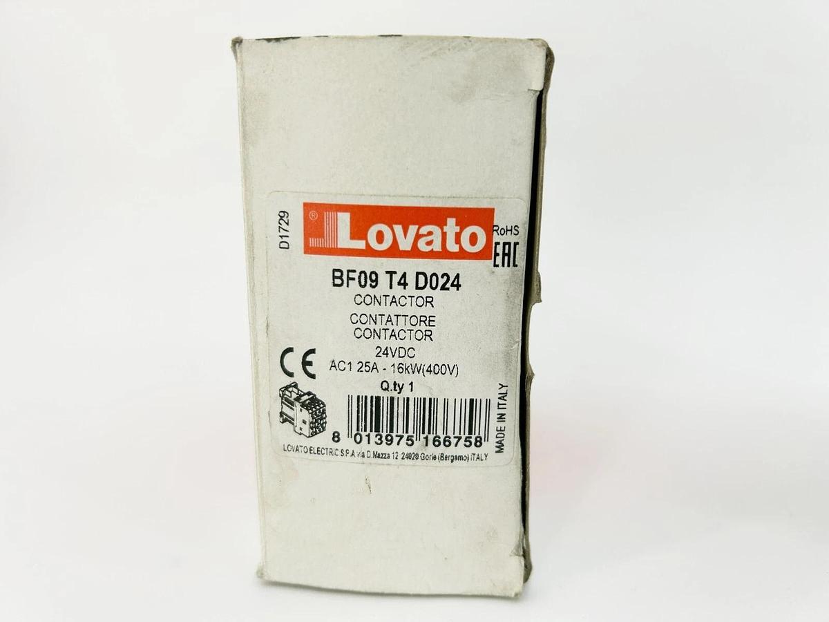 New Lovato BF09T4D024 Contactor, 24VDC, 25A BF09 T4 D024