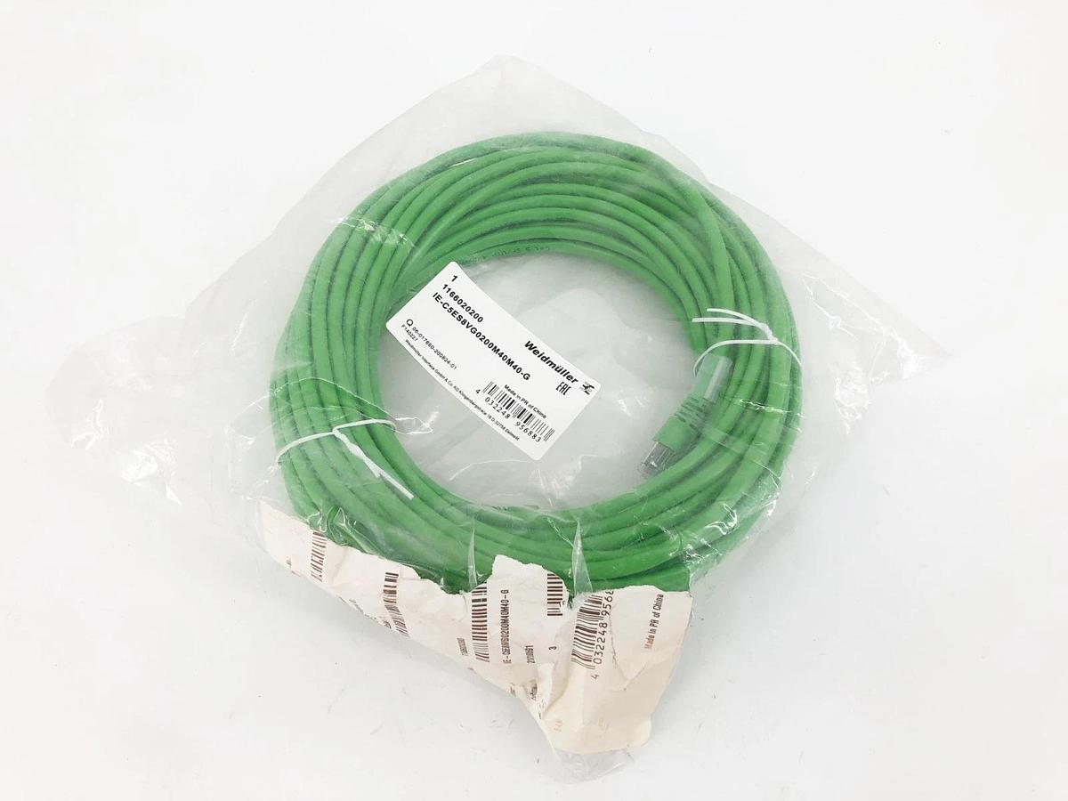 New Weidmuller 1166020200 Cable RJ45 65.62FT. IE-C5ES8VG0200M40M40-G