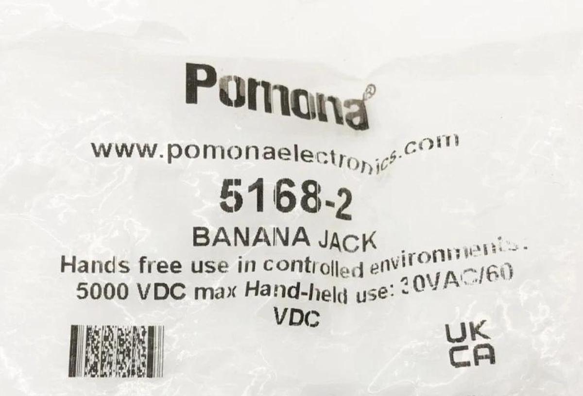 Lot of 5 New Pomona 5168-2 Banana Jacks 30VAC/60VDC