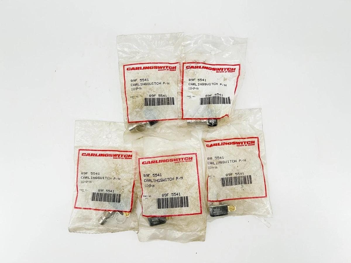 New Lot of 5 Carling Switch 895-5541 Pushbutton Switch SPST