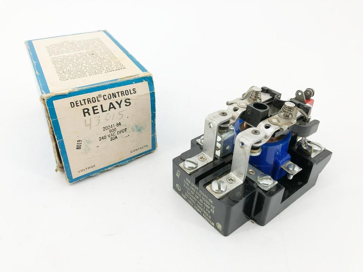 Used Deltrol Controls 20241-84 Power Relay 900 DPDT 240VAC 20A