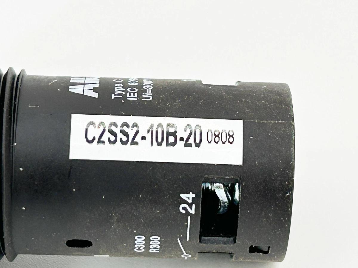 New ABB C2SS2-10B-20 Selector Switch 2 Pos 300V 5A 2 Pole Illumination