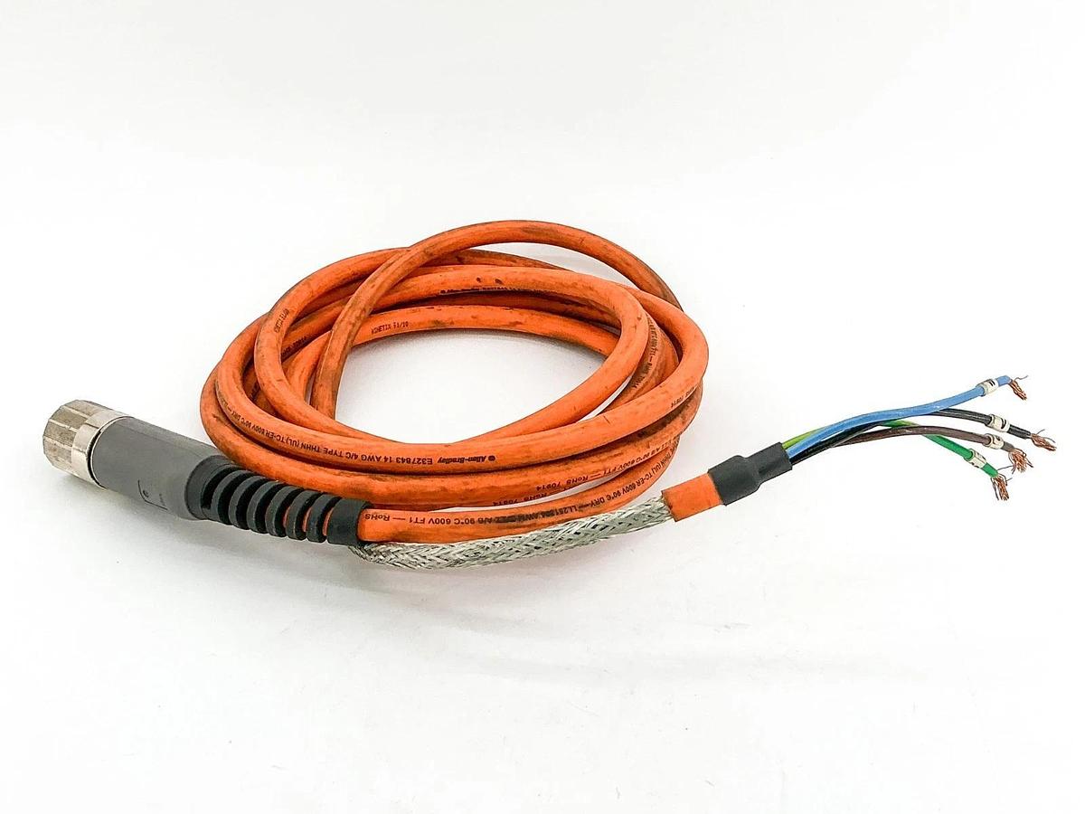 Used Allen Bradley 2090-CPWM7DF-14AA04 Power Feedback Cable 600V 13' Ser.A