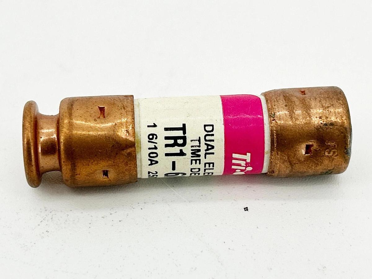 New Lot of 4 Ferraz Shawmut TR1-6/10R Dual Element Time Delay Fuse 1.6A 250VAC