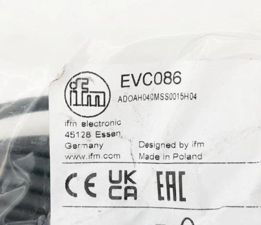 New IFM Electronic EV086 Female Cordset M12 Connector