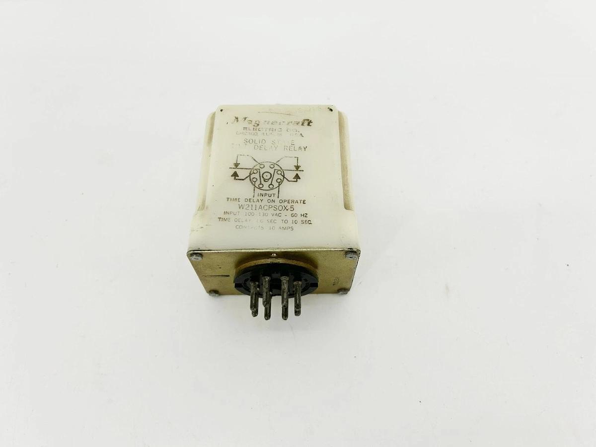 Used Magnecraft W211ACPSOX-5 Time Delay Relay, 120VAC 10A 0.1-10S