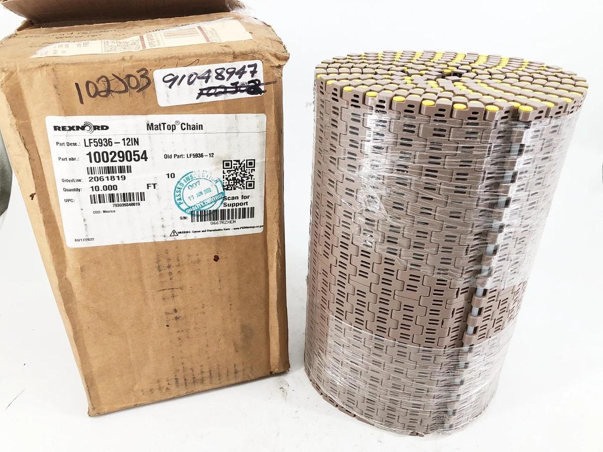 New Rexnord LF5936-12IN MatTop Chain 10 FT. 10029054 LF5936-12