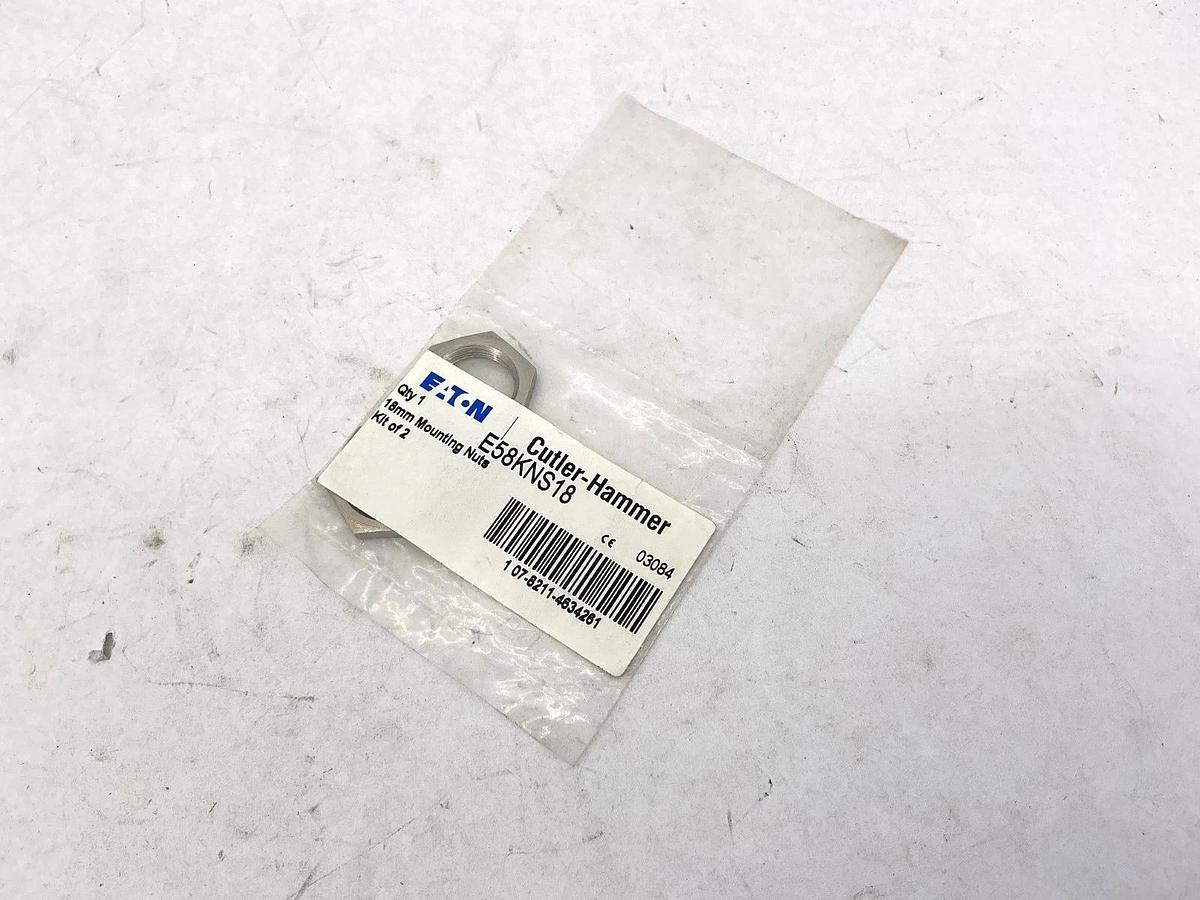 Lot of 2 New Eaton Cutler-Hammer E58KNS18 1833 Mounting Nuts Kit of 2