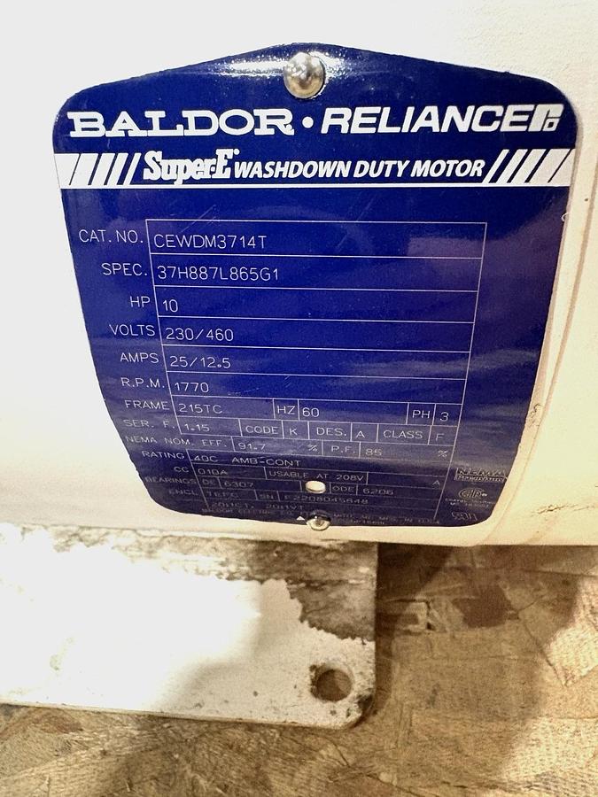 New Baldor CEWDM3714T 10HP Washdown Motor 230/460V 1770RPM 215TC TEFC - No Box