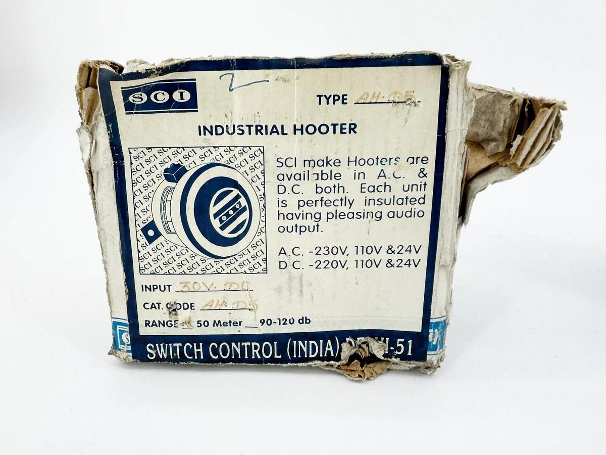 New SCI AH-D5 Industrial Hooter 30VDC Input 50 Meter 90-120db