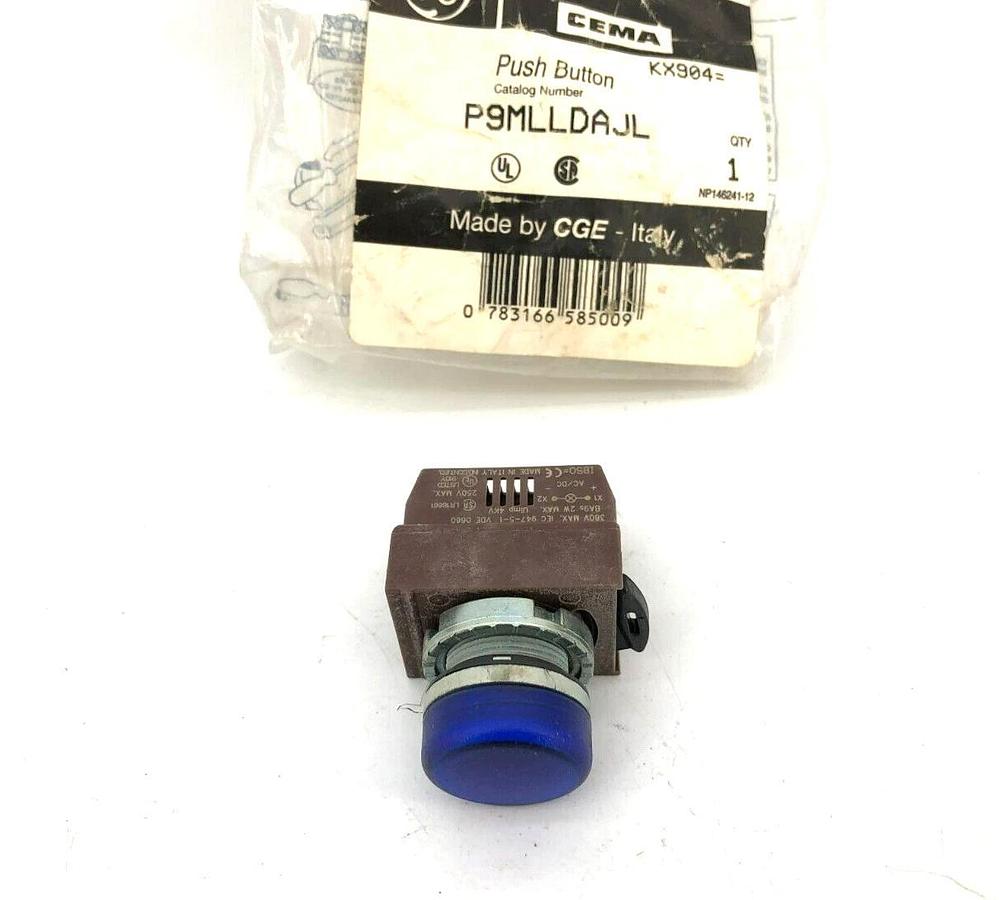 New GE General Electric P9MLLDAJL Pilot Light Blue