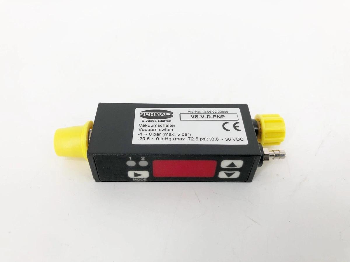 New Schmalz VS-V-D-PNP Pressure Switch -1 - 0 bar 10.8-30VDC 10.06.02.00509