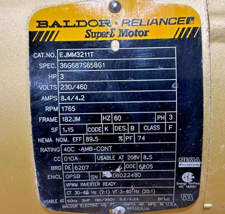 Used Berkeley Pentair B2-1/2ZPMS Centrifugal Pump 3HP 230/460V B54582-M EJMM3211T