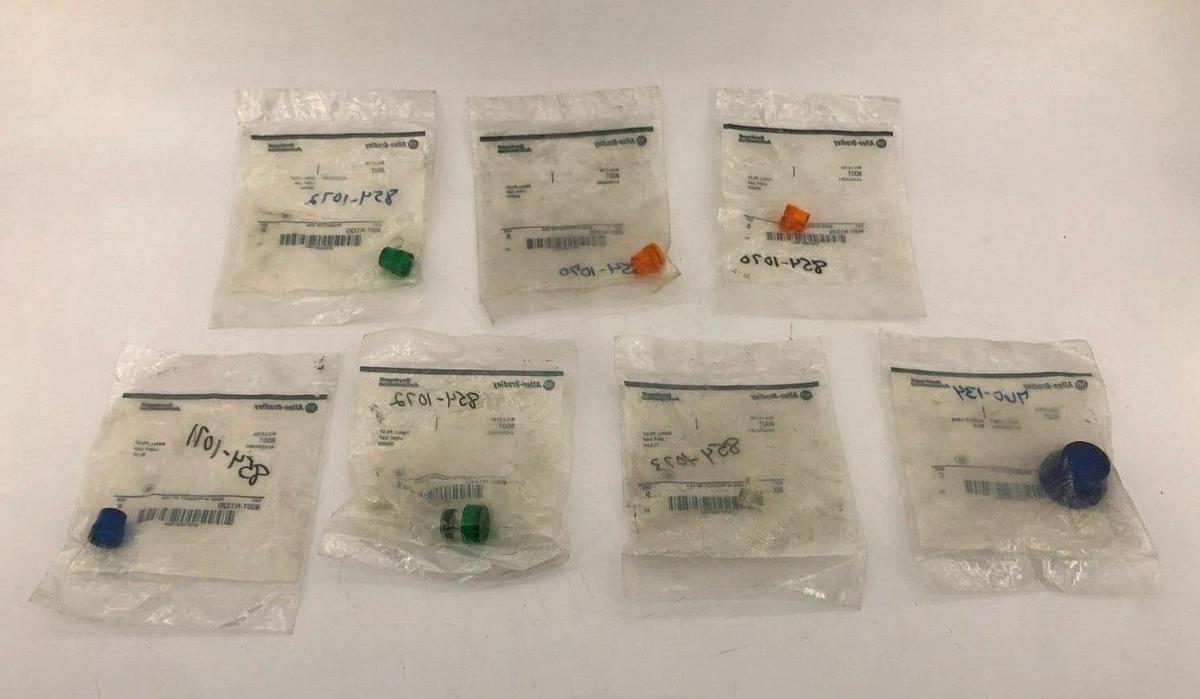 Lot of 7 New Misc. Allen Bradley Pilot Light Caps 800T-N122 800T-N126