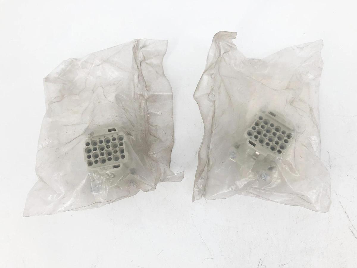 Lot of 2 New Harting Han 24DD-SMC-FI-CRT Connectors 24-Pin 09160243101