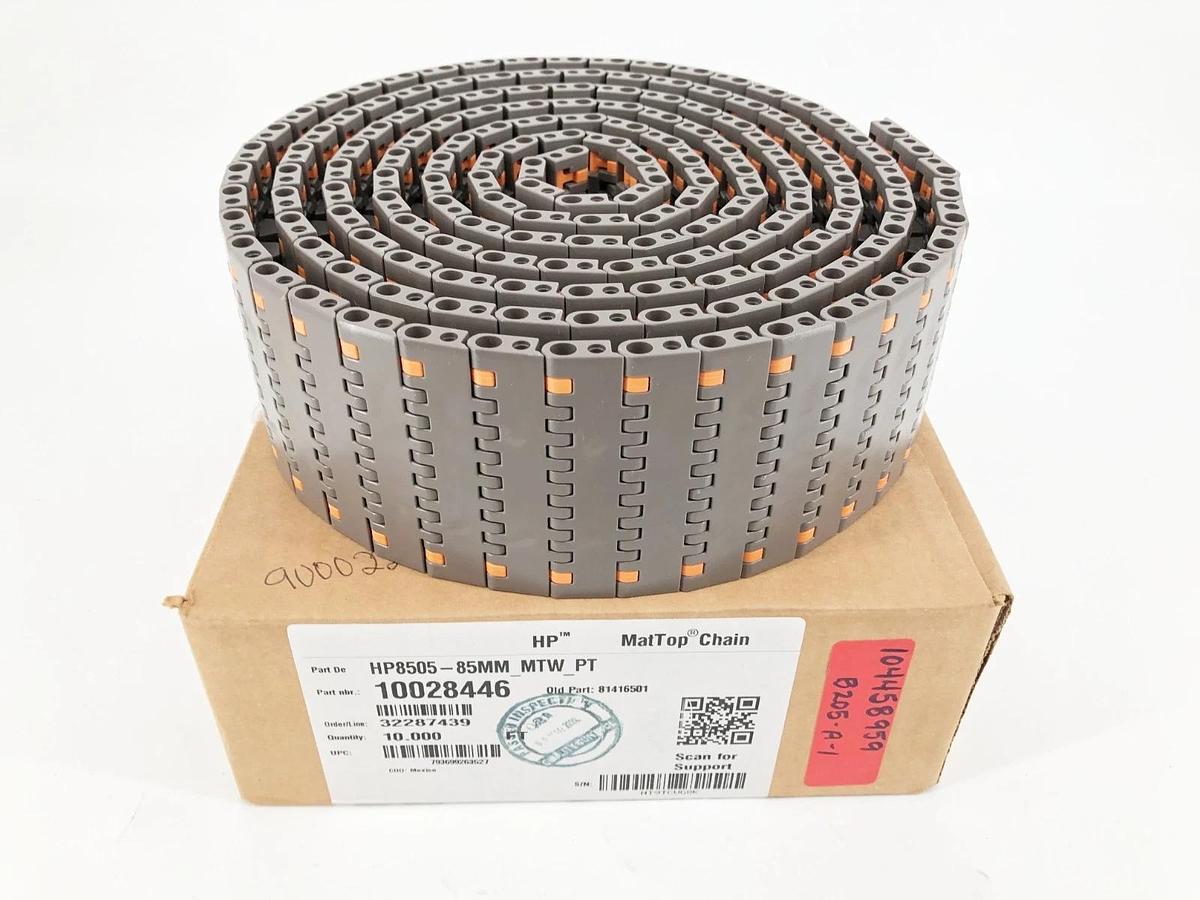 New Rexnord 10028446 MatTop Chain HP8505-85MM_MTW_PT 10FT.