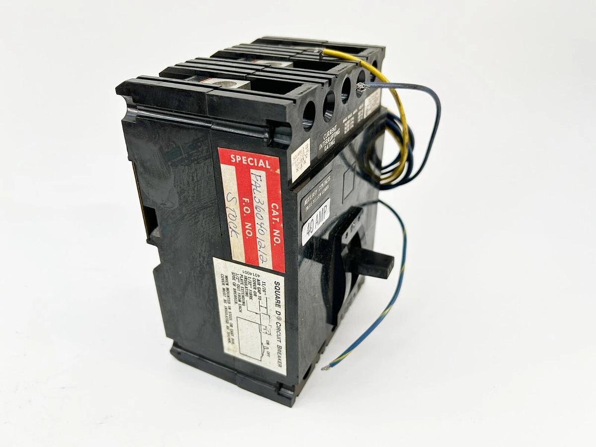 New Square D FAL36040-1212 Circuit Breaker 100A 3P 600V 40A FAL360401212