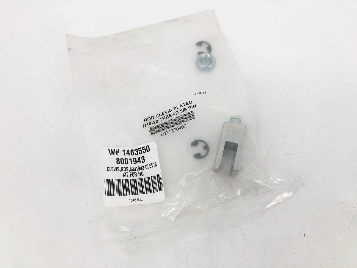 Lot of 5 New Parker L071300400 Clevis Rod Kits 0.75in 7/16-20 Thread 3/8 Pin