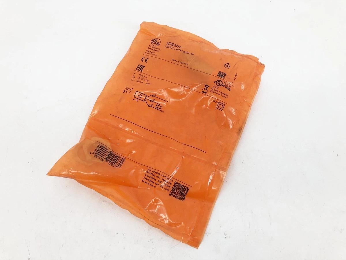 New IFM IGS207 Inductive Sensor 10-30VDC IGB3012-APKG/US-104