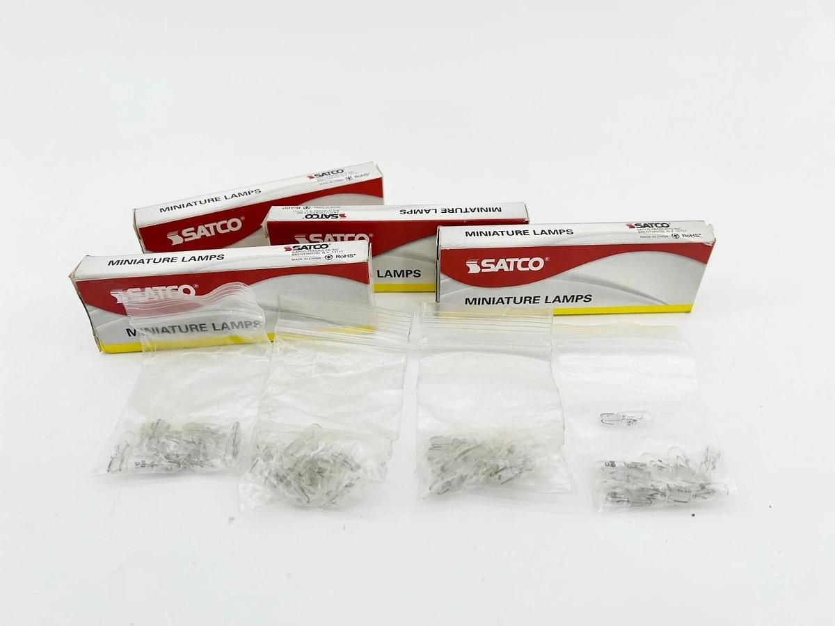 New Lot of 4 Satco S6902 Miniature Lamps 1.26W 6.3V T1 3/4 2000 HRS 86