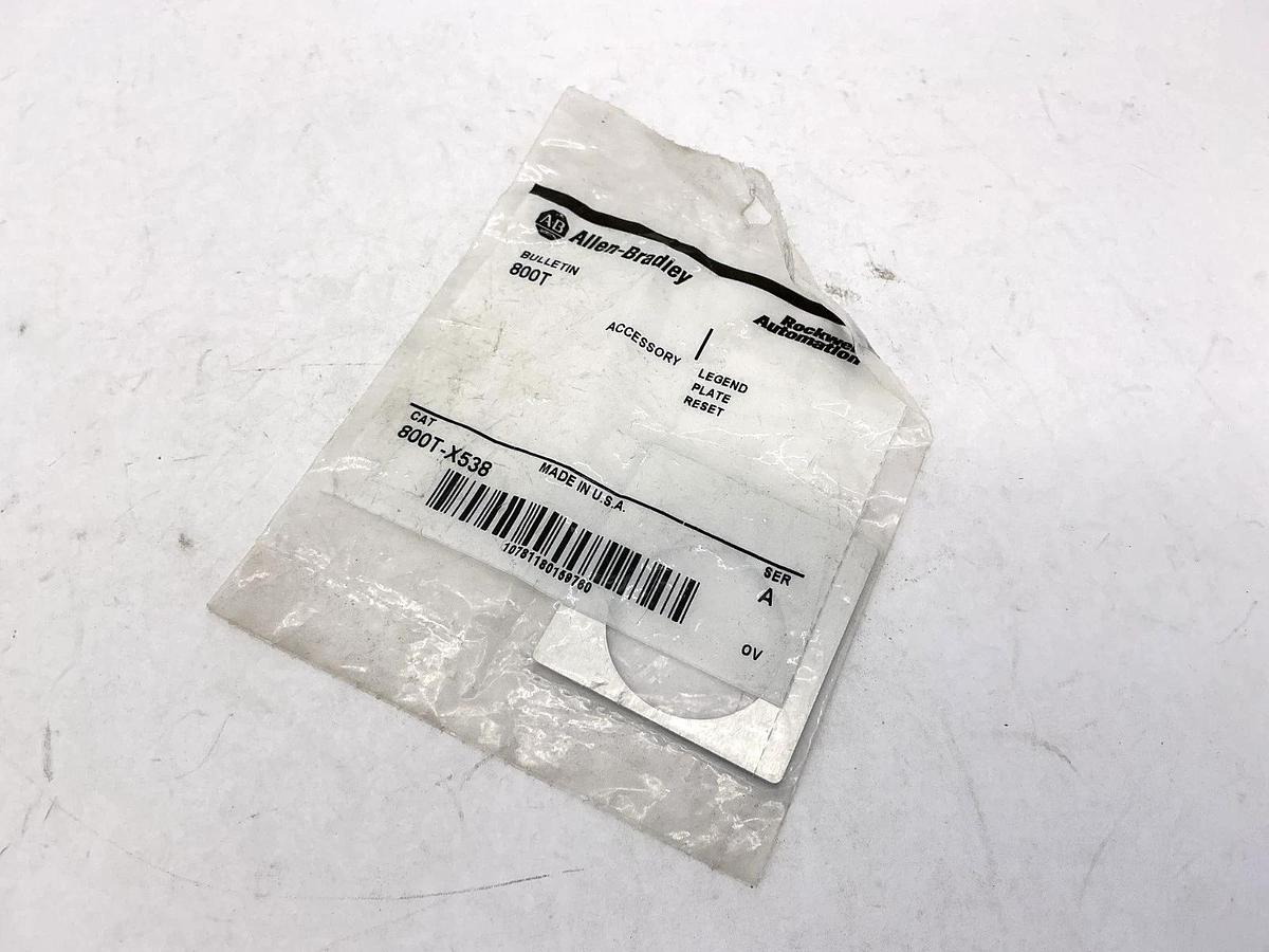 Lot of 4 New Allen Bradley 800T-X538 Ser A Legend Plate Reset Accessory