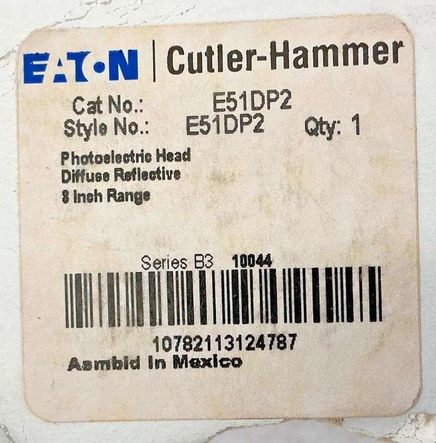 New Eaton Cutler-Hammer E51DP2 Photoelectric Head Diffuse Reflective 8inch Range
