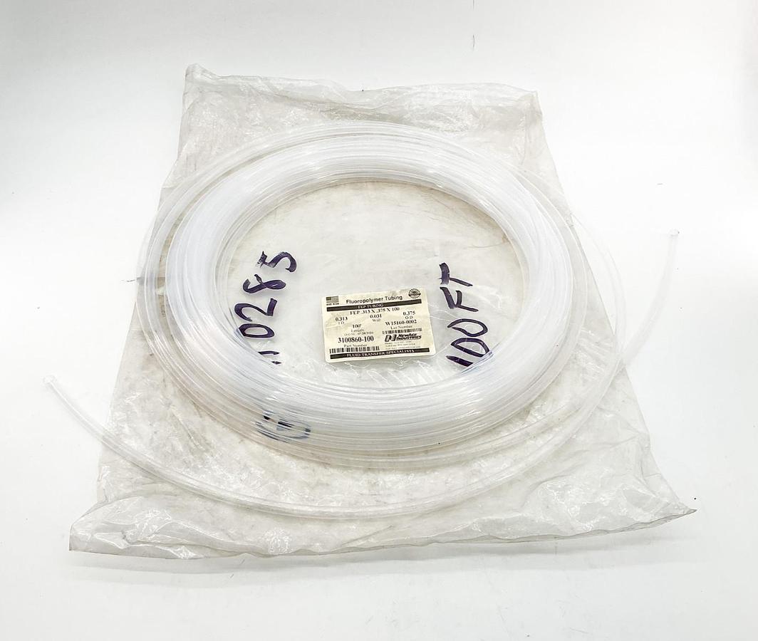 New NewAge Industries 3100860-100 Fluoropolymer FEP Tubing .313X.375 100FT