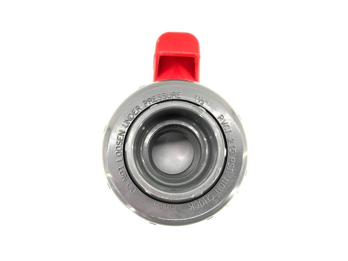 New Spears 2412-015G Single Entry Ball Valve, 1-1/2", Socket End Style, PVC