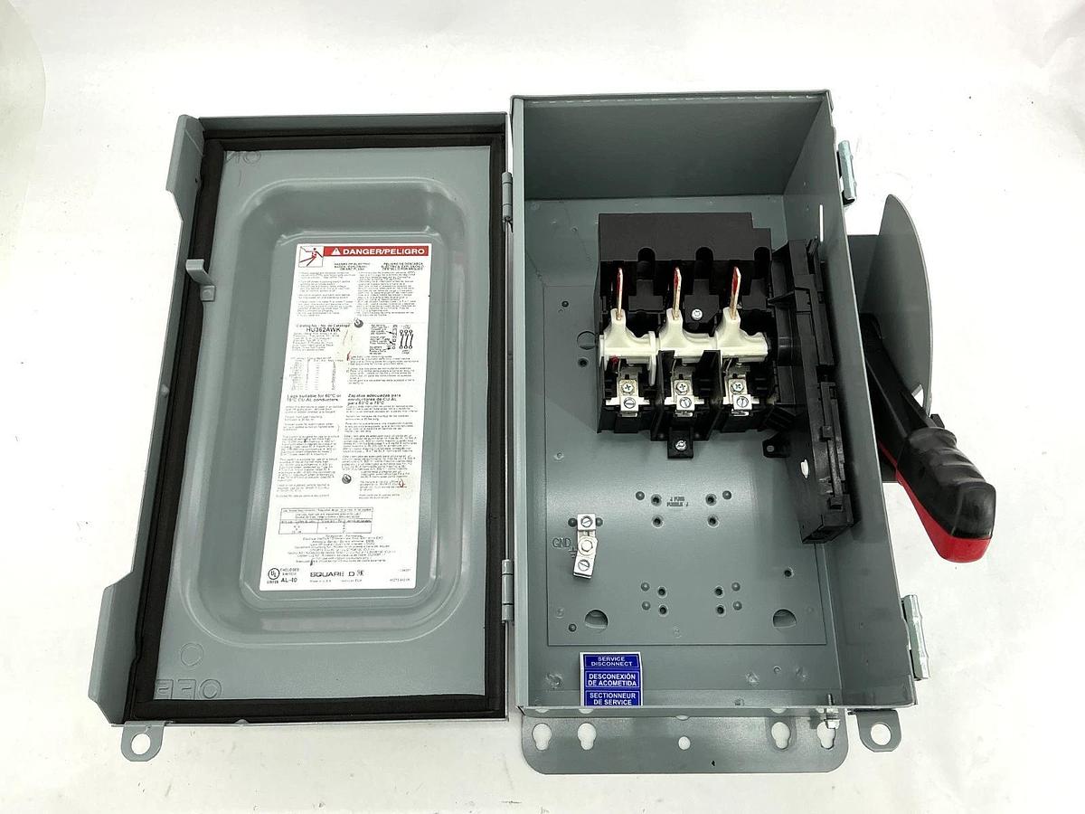New Square D HU362AWK Ser F6 Heavy Duty Safety Switch 3P 60A 600V