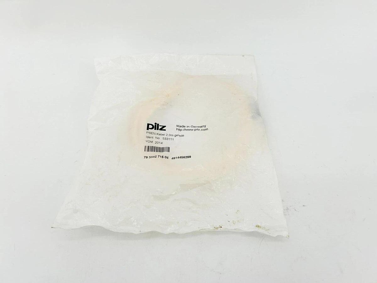 New Pilz 533111 Cable 2m Straight M8 4 Pin